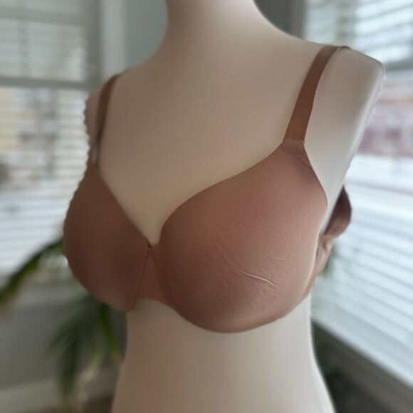 Skims 36D Beige Smoothing Full Coverage Lightly Lined Bra Sienna Underwire - Picture 2 of 8